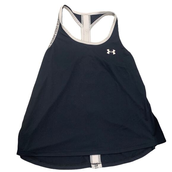 Under Armour Racerback Tank Top Activewear Running Black Size Small - Picture 1 of 5